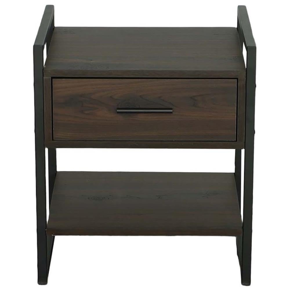 Progressive Furniture Sable Brown Leo Accent Nightstand Metal