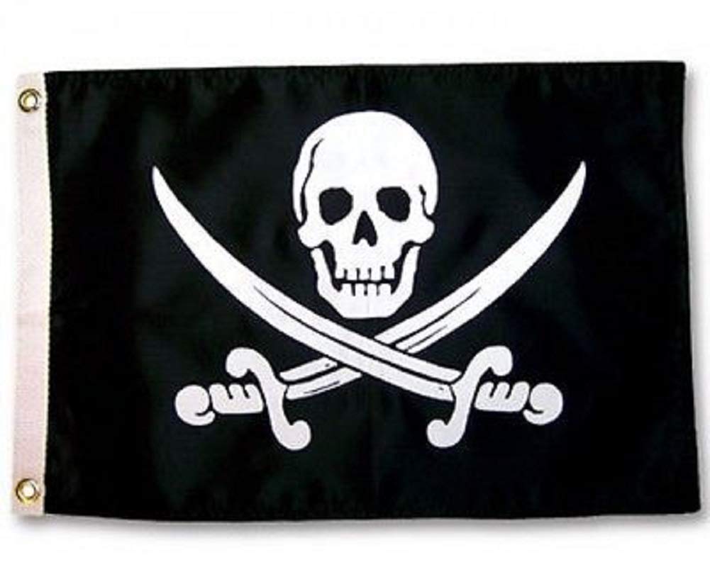 Usep Jolly Roger Calico Jack Rackham Pirate 12X18 Boat Flag Indoor/Outdoor