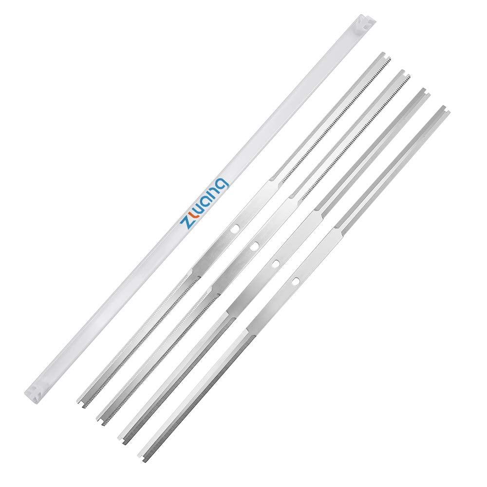 Zwang Gltrimblade19 4-Pack 19' Spin Clean Leaf Bowl Trimmer Replacement Stainless Cutting Serrated 2 Straight Blades