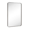 GRACTO 24x36   Oil Rubbed Bronze Bathroom Mirror Bronze Metal Framed Rounded Rectangle Bathroom Vanity Mirror for Wall Vertica