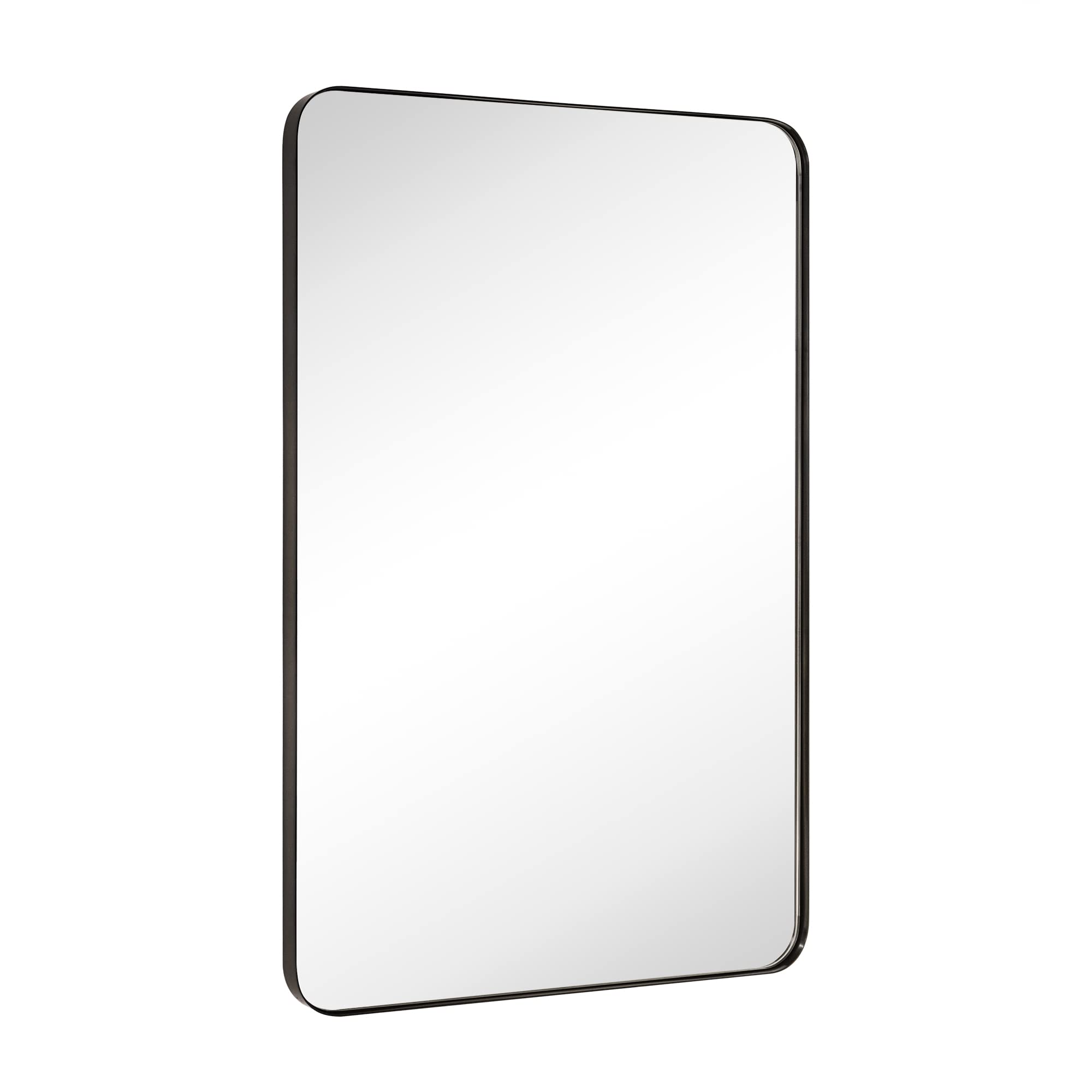GRACTO 24x36   Oil Rubbed Bronze Bathroom Mirror Bronze Metal Framed Rounded Rectangle Bathroom Vanity Mirror for Wall Vertica