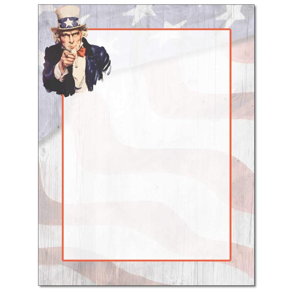 Uncle Sam Letterhead Laser & Inkjet Printer Paper (25 Sheets)