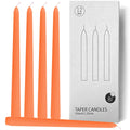 Topsics 12 Pack Orange Taper Candles, 10 Inch Unscented Orange Long Candles Low Heat Halloween Taper Candles, Perfect for Dinner