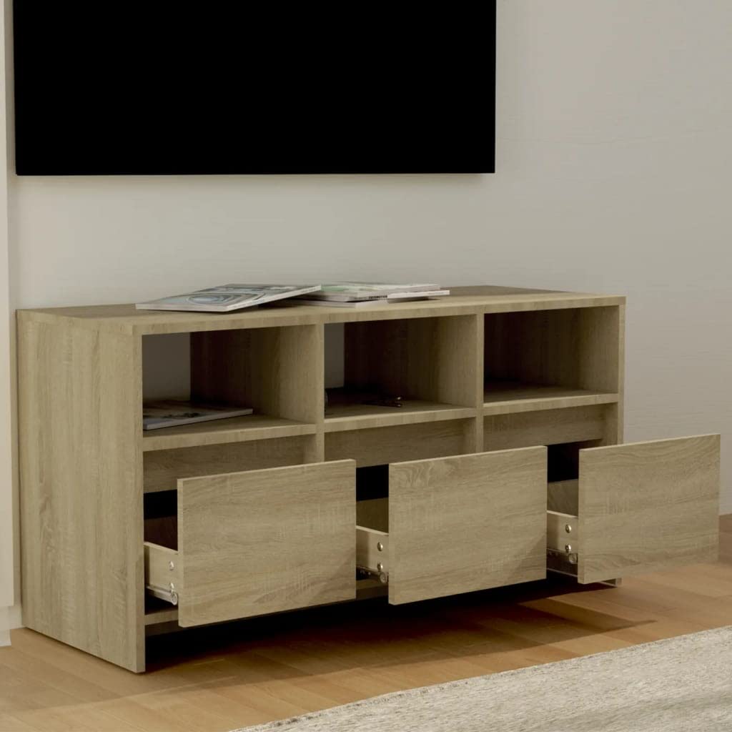 vidaXL TV Cabinet Sonoma Oak 40.2&quot;x14.8&quot;x20.7&quot; Engineered Wood