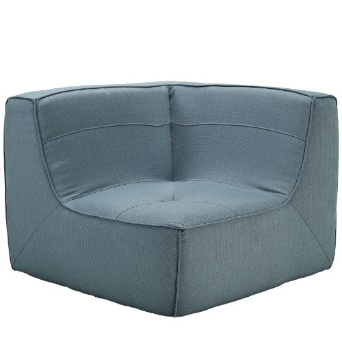 Modway Align 4-Piece Upholstered Sectional Sofa, Sea
