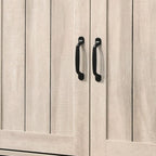 Lilola Home Corby Dusty Gray Oak Finish 3-Door Shoe Cabinet
