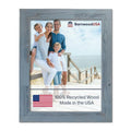 BARNWOODUSA | Farmhouse Picture Frame | 1 1/2 inch Molding | 100% Reclaimed Wood | Rustic | Slate Blue