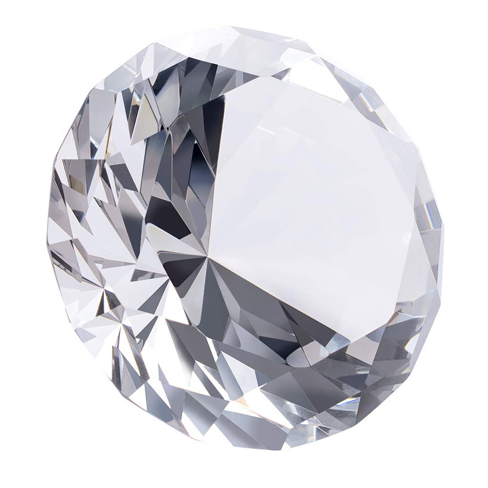 Longwin 100Mm(3.9') Crystal Diamond Paperweight Nail Dispaly Prop Mother'S Day Gift Wedding Favor Centerpieces Home Decor(Clear