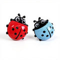 Ladybug Toothbrush Holder for Kids Bathroom | Suction Cup No Punch Hanging Storage | Cute Red and Blue Plastic Cup for Toothbrus