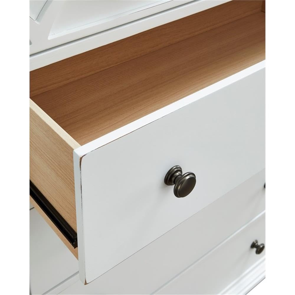Progressive Furniture Granada Wood Chest in Oak Vanilla, Brown/White