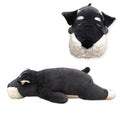 Feezush Dog Plush Pillow, 27.5 Inch Schnauzer Stuffed Animal, Birthday Christmas Valentines Day Gift For Kids Boys Girls