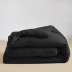 Houseri Black King Comforter Set – Solid All-Black Bedding for Men & Women
