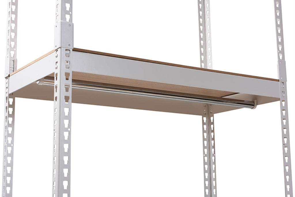 Baxton Studio Gavin Modern and Contemporary White Metal 10-Shelf Closet Storage Racking Organizer