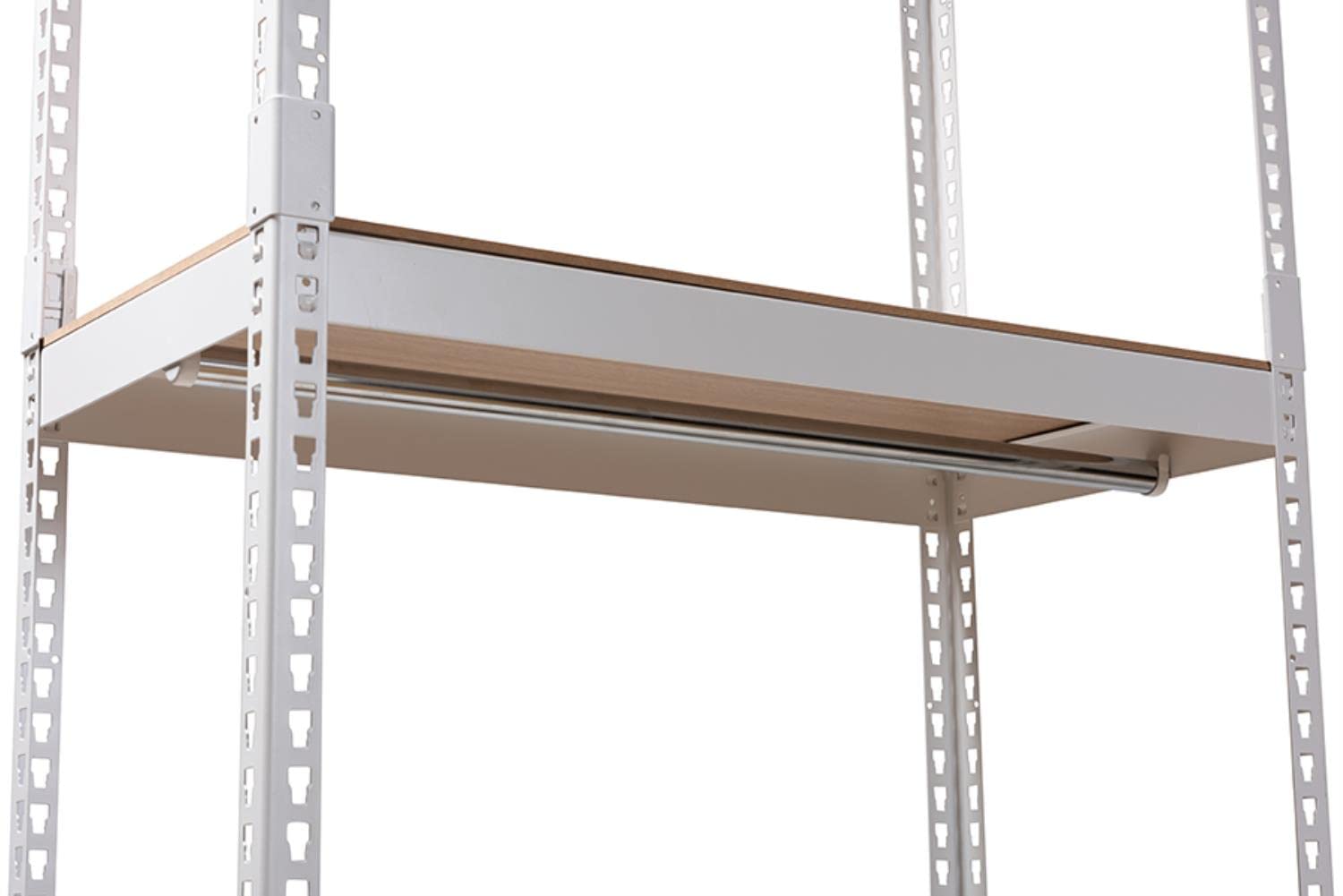 Baxton Studio Gavin Modern and Contemporary White Metal 10-Shelf Closet Storage Racking Organizer