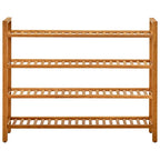 SKM Shoe Rack with 4 Shelves 39.3"x10.6"x31.4" Solid Oak Wood