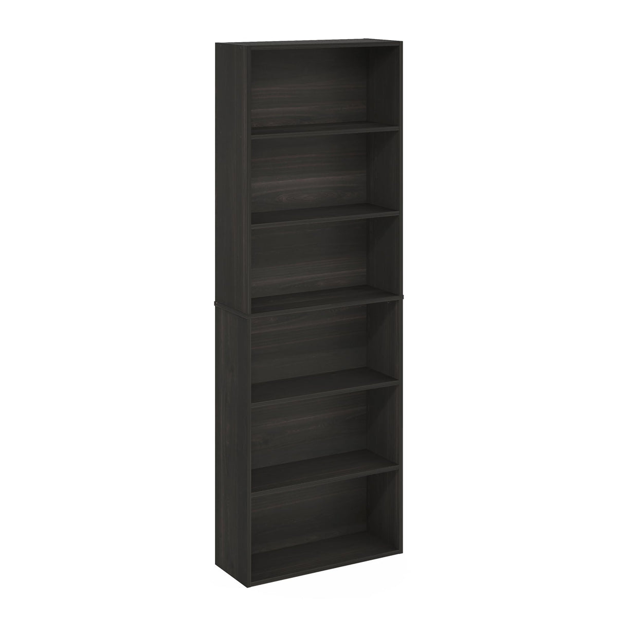 Furinno Jaya Simply Home Free Standing 6-Tier Open Storage Bookcase, Espresso