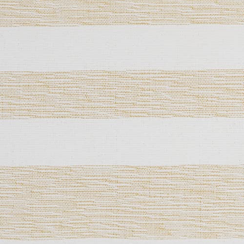 HomeRoots 100% Cotton Yellow and White Stripes Lumbar Throw Pillow