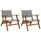 SKM Patio Chairs 2 pcs Solid Acacia Wood-6250