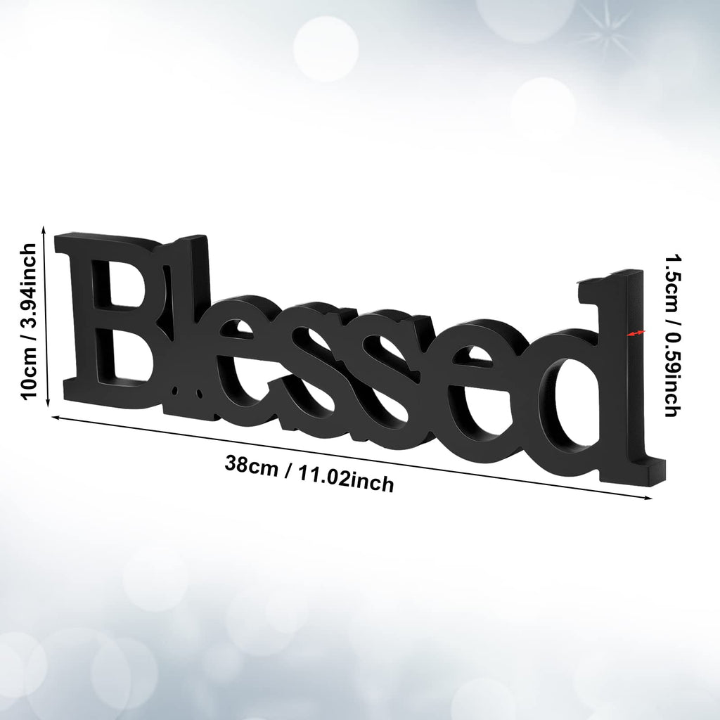 Blessed Letter Table Sign Blessed Standing Letter Table Sign Rustic Wooden Home Signs Decor For Valentine'S Day Wedding Graduati
