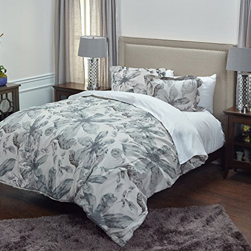 Rizzy Home | BT1736 | Polyester Comforter | 90&quot;x92&quot; Brown/Neutral/Brown Floral