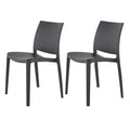 Lagoon Sensilla Dark Grey Stack-Able Dinning Chair - 4 Pcs/Set