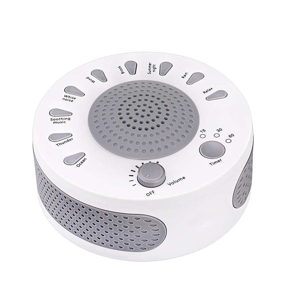 White Noise Machine Sleep Helper Sound Relaxation Machine Sleep Therapy Sound Machine with 27 Unique Natural Sounds, Sleep Disor