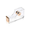 Sirmedal Contemporary Ultra Clear Acrylic Gold Quality Tape Dispenser Single Hand Dispensing Acrylic Gold Tape Dispenser, Tape D