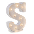 Darice White Metal Marquee Letter - S - 9.87    Tall, White Finish
