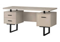 Monarch Specialties I 7629 Computer Desk, Home Office, Laptop, Left, Right Set-up, Storage Drawers, 60 L, Work, Metal, Laminate,