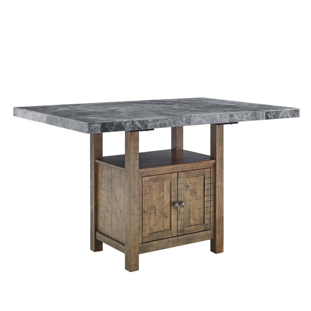 Steve Silver Grayson Gray Marble Counter 7-Piece Dining Set