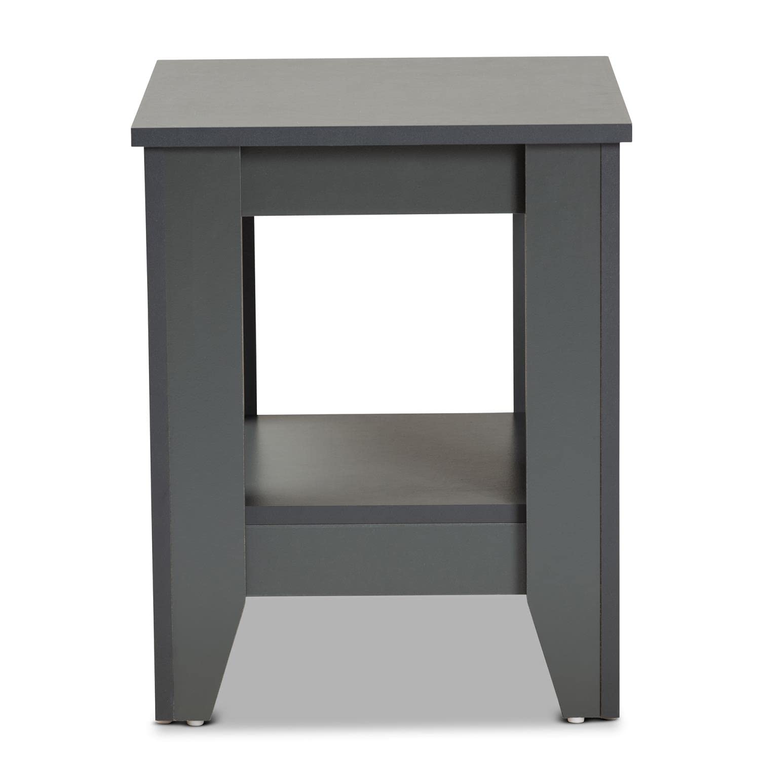 Baxton Studio Audra Grey Finished Wood Living Room End Table