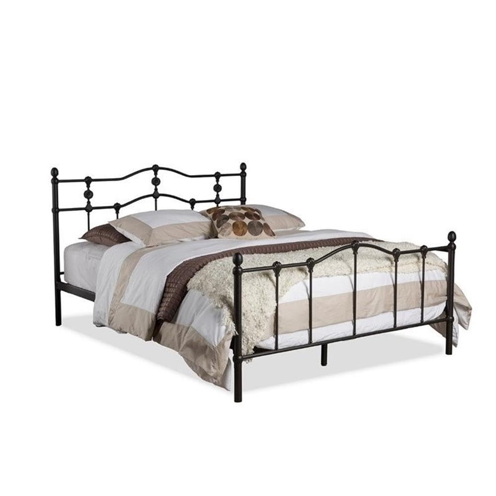 Baxton Studio Wholesale Interiors Wendy Shabby Iron Metal Platform Bed, Queen, Dark Bronze