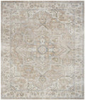 HomeRoots 521800 8 x 10 ft. Beige Oriental Power Loom Washable Rectangle Area Rug