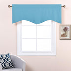 Nicetown Blackout Valance Curtains For Window - Energy Efficient Microfiber 52 Inches By 18 Inches Scalloped Rod Pocket Valance
