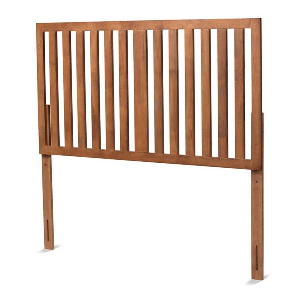 Baxton Studio Oren Modern and Transitional Ash Walnut Finished Wood King Size Headboard