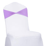 Mds Pack Of 100 Spandex Chair Sashes Bow Sash Elastic Chair Bands Ties Without Buckle For Wedding And Events Decoration Spandex Slider Sashes Bow - Lavender