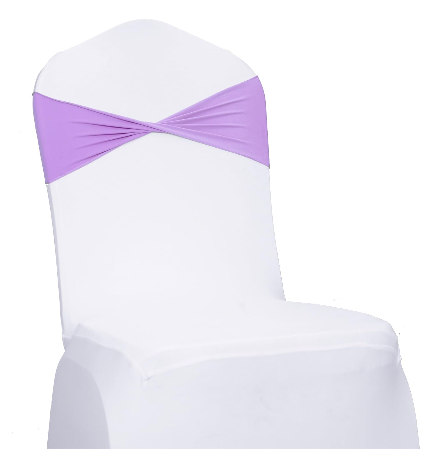 Mds Pack Of 100 Spandex Chair Sashes Bow Sash Elastic Chair Bands Ties Without Buckle For Wedding And Events Decoration Spandex Slider Sashes Bow - Lavender