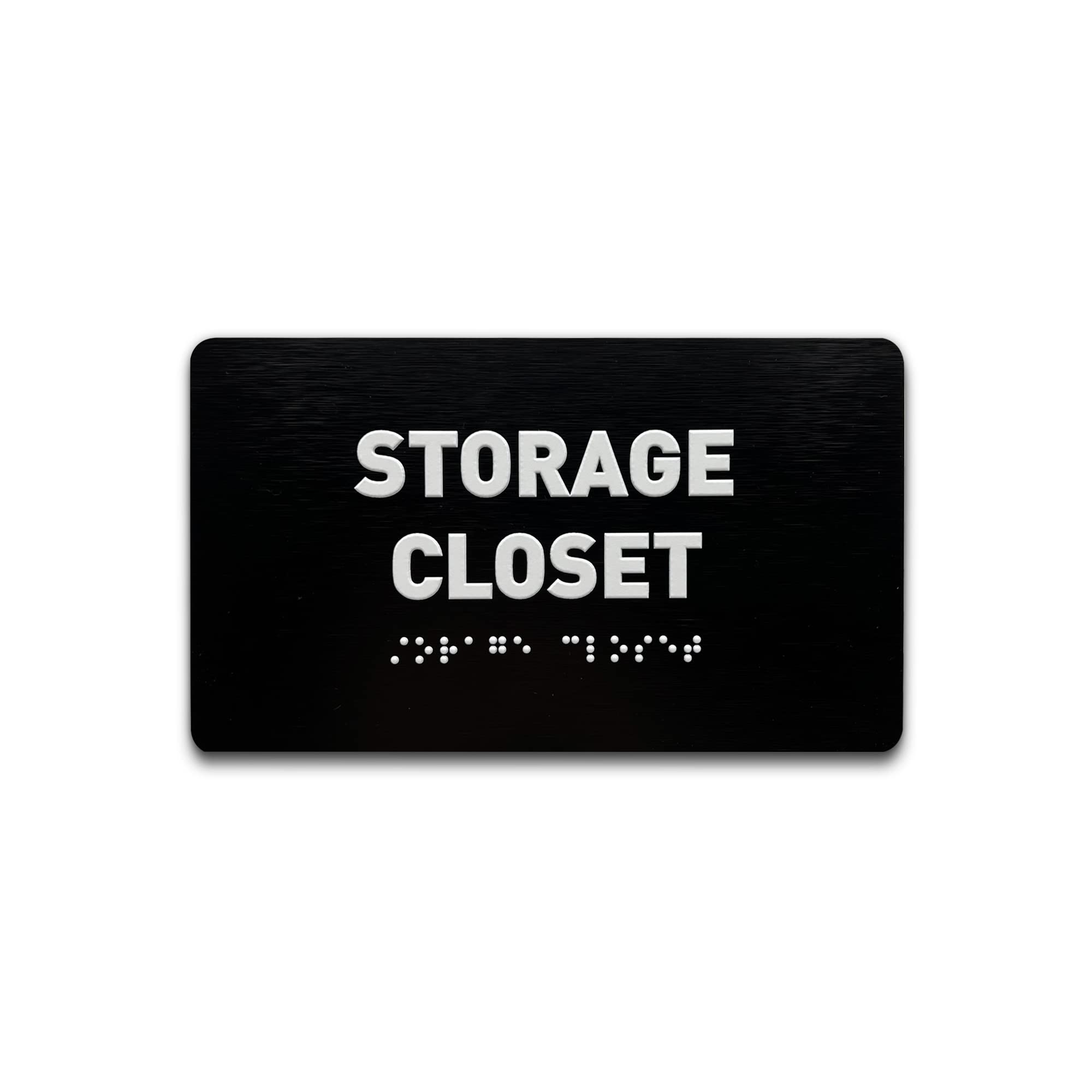 Storage Closet Sign - Ada Compliant Utility Sign, Raised Letters, Grad ...
