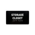 Storage Closet Sign - Ada Compliant Utility Sign, Raised Letters, Grade 2 Braille, Tco Inspection Certified, Install Ready (7