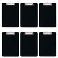 Tfdlcg Zm 6 Pcs Black Clipboard With Pen Holder,Bulk Clip Boards 8.5X11 Heavy Duty,A4 Letter Size,Low Profile Plastic Clipboards