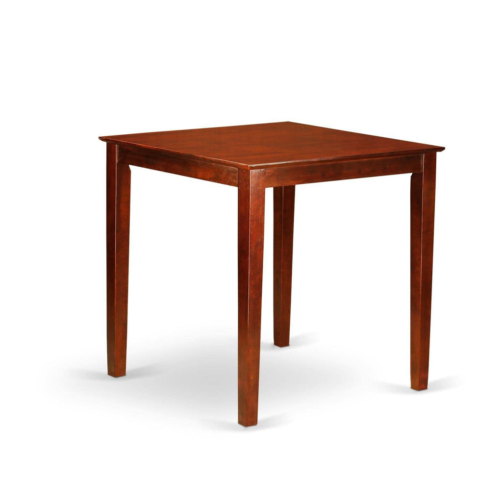 East West Furniture PBT-BRN-T Square Bar Height Counter Table for Small Spaces, 36-Inch, Dark Brown Finish