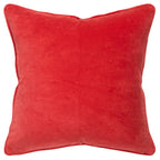 Connie Post 20" x 20" Down Filled Pillow with Cotton Velvet Cover-Dark Coral