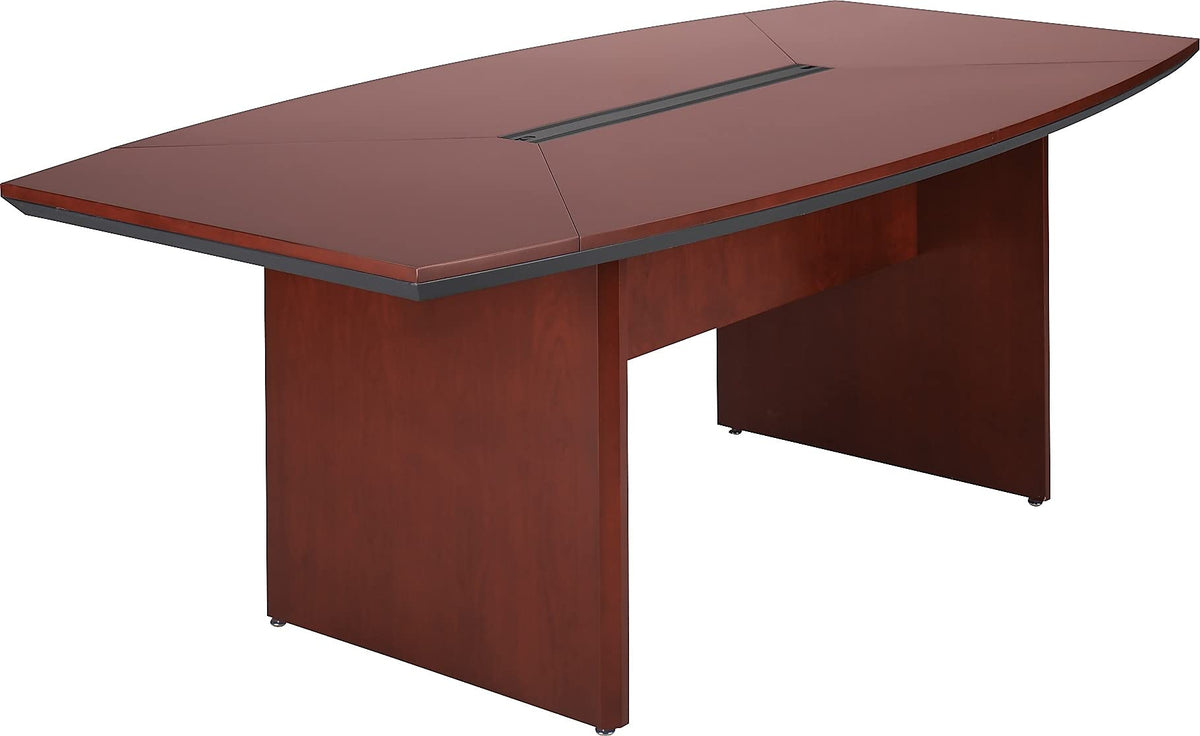 Mayline Corsica Series Boat-Shaped Conference Room Tables, 7', Sierra Cherry