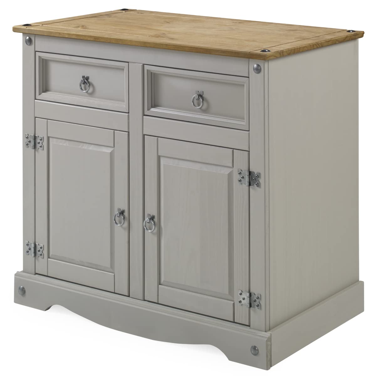 American Furniture Classics Cottage Series Wood Buffet Sideboard, Corona Gray