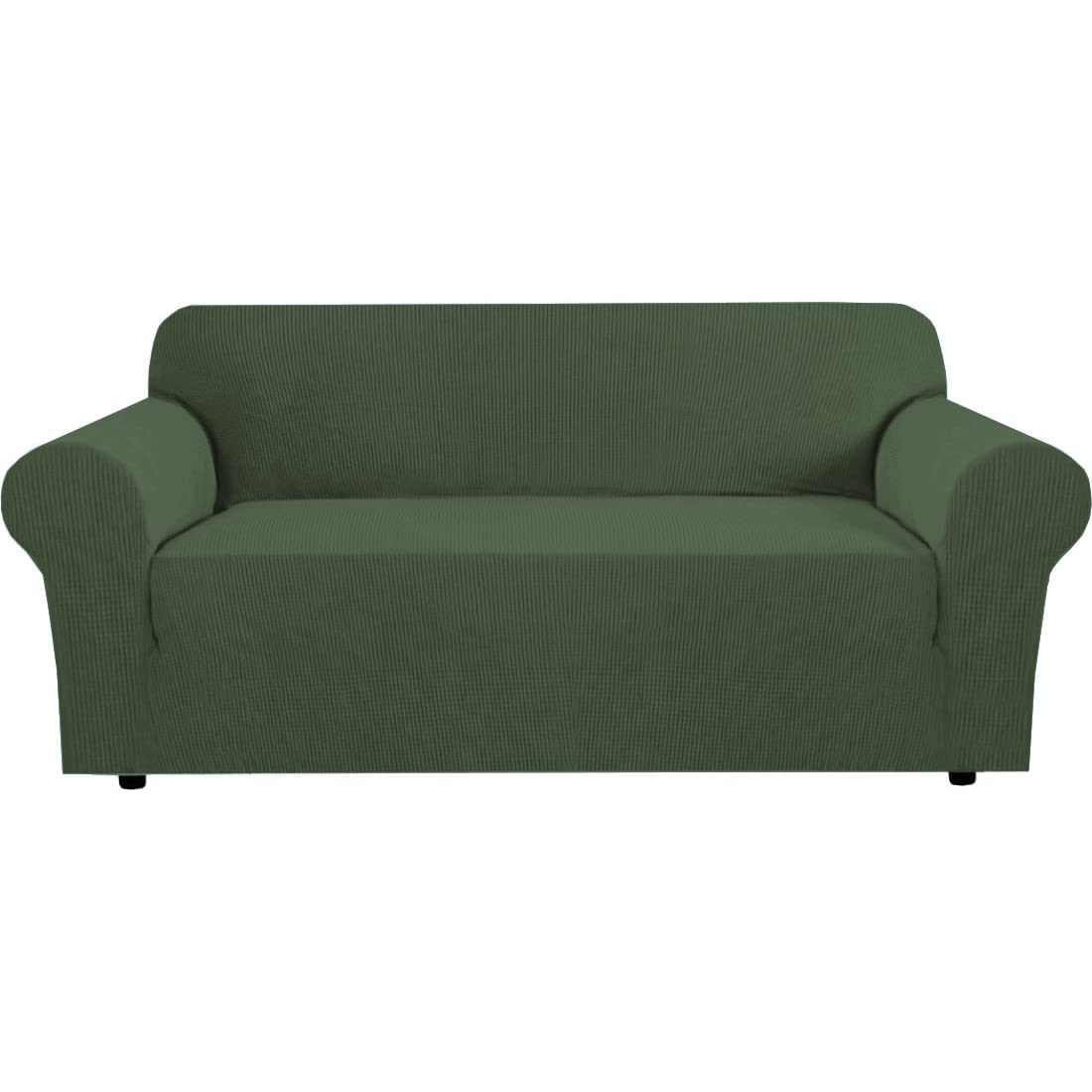 H.Versailtex Stretch Cover For Couch Soft Furniture Covers Couch Slip Covers For 3 Cushion Couch Sofa Feature Thick Checked Jacq