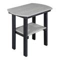 American Furniture Classics 525LGB Oval End Table, Gray and Black