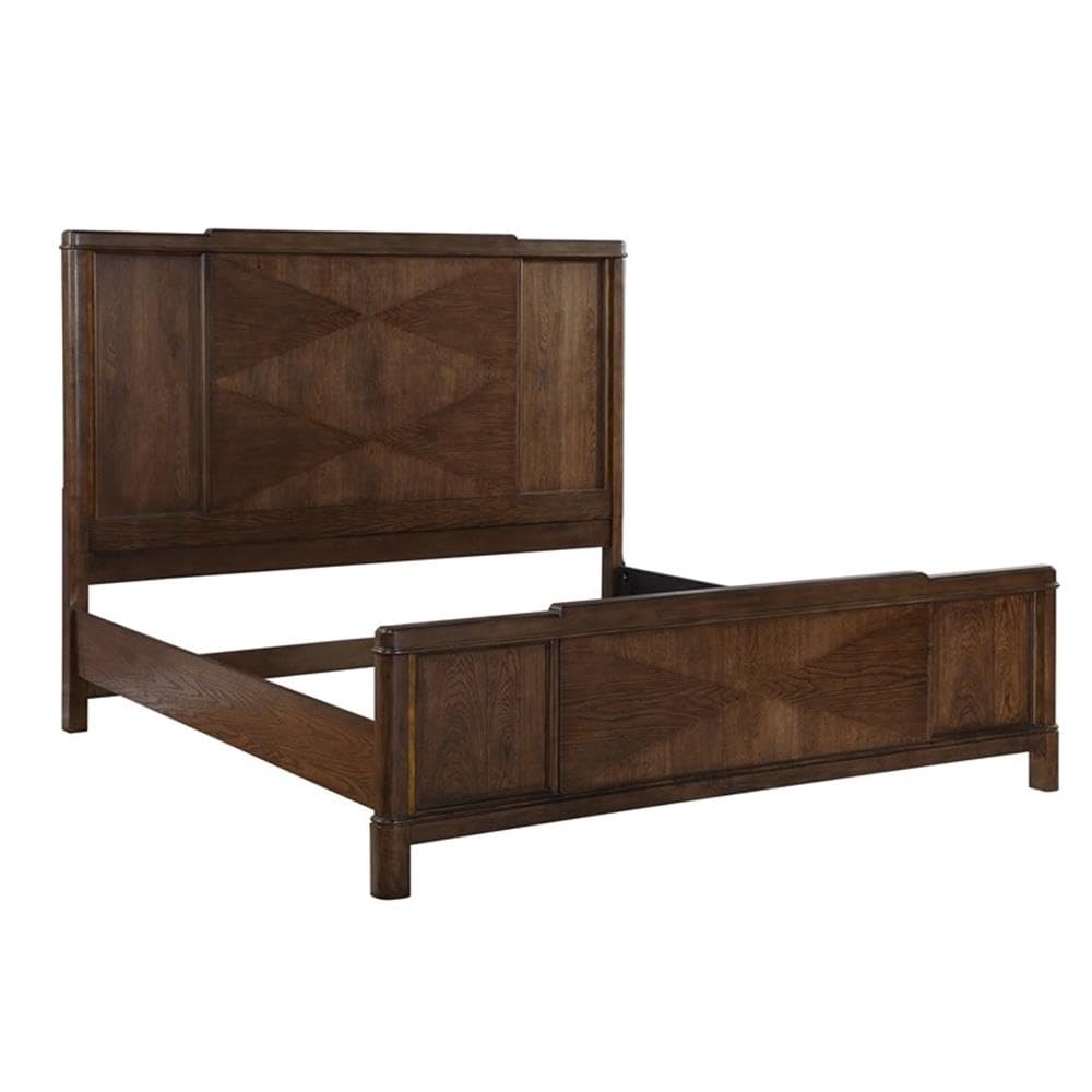 Steve Silver Milan Walnut Brown Wood King Bed