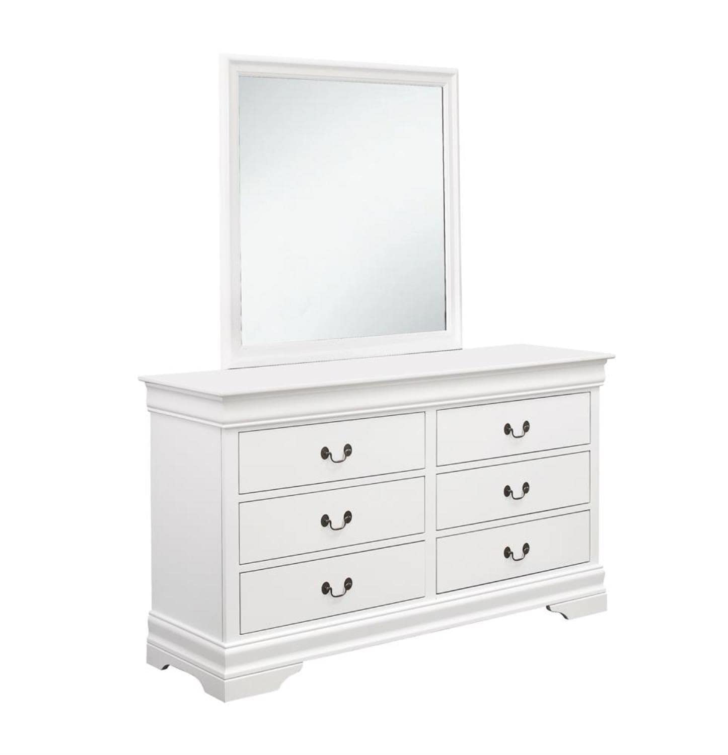 Coaster Furniture Louis Philippe 6-Drawer Dresser White 204693