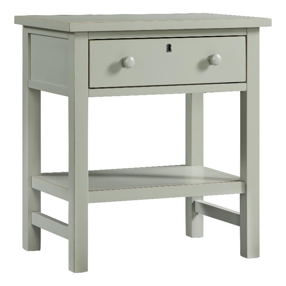 Comfort Pointe Franklen 1-Drawer Antique Gray Wood Storage Nightstand