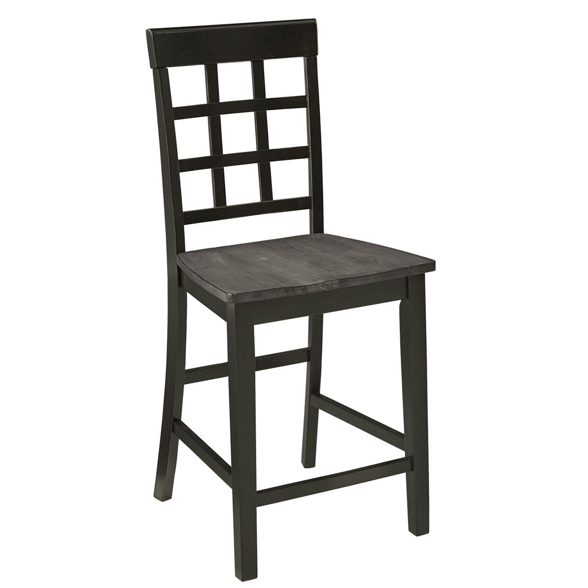 Progressive Furniture Salem 24&quot; Wood Counter Chairs In Gray/Black (Set Of 2)